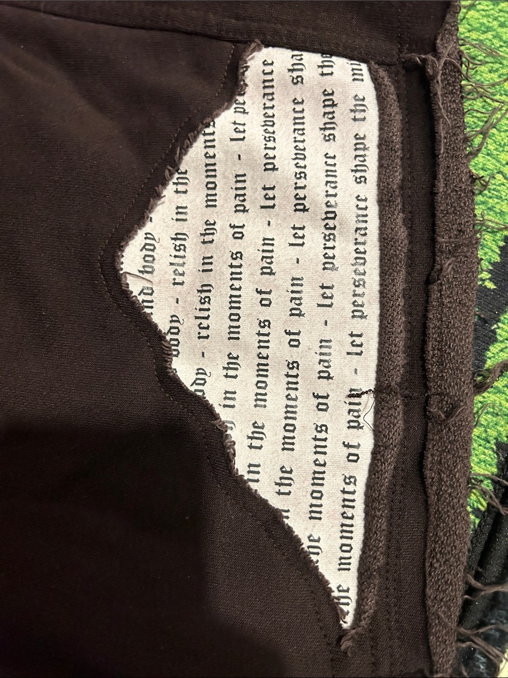 ASRV Gothic Script Sweat Shorts - Picture 3 of 6